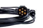 MANTES elektrisk installasjon, tilhengerledningsnett 4m, 7PIN-plugg, 2x5PIN-bajonetter