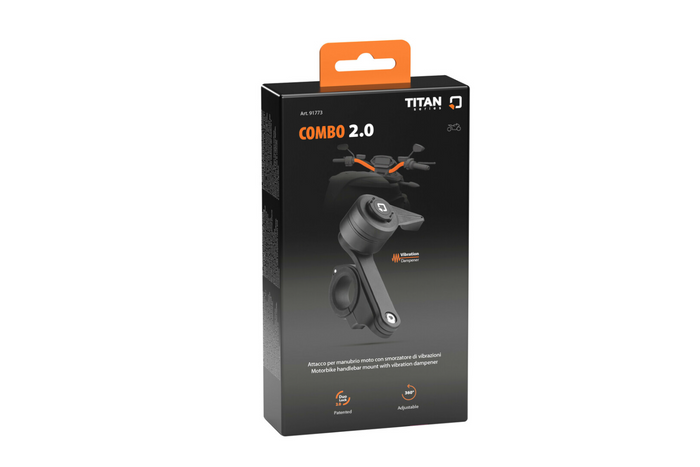 LAMPA Titan Combo 2.0 telefonholder til styrefeste