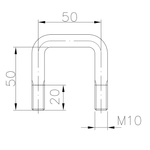 WINTERHOFF ZBF 20-PO firkantklemme type C M10 50/50