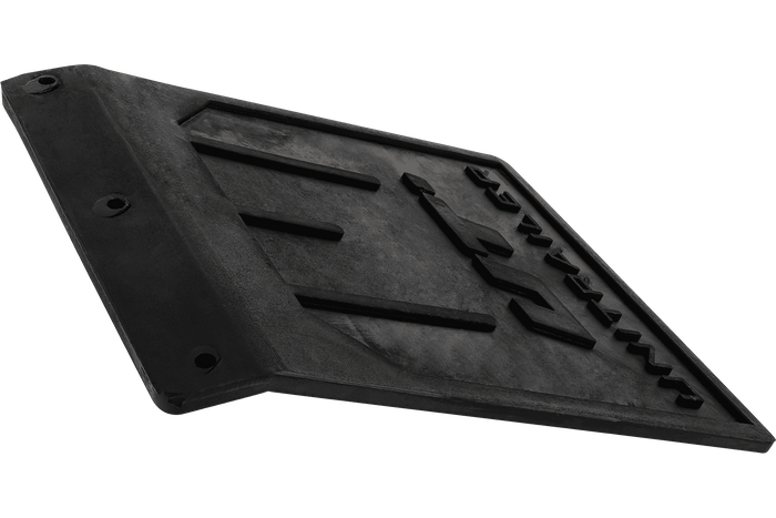 UNITRAILER gummiskjerm, bøyd skjermdeksel, 185/233mm