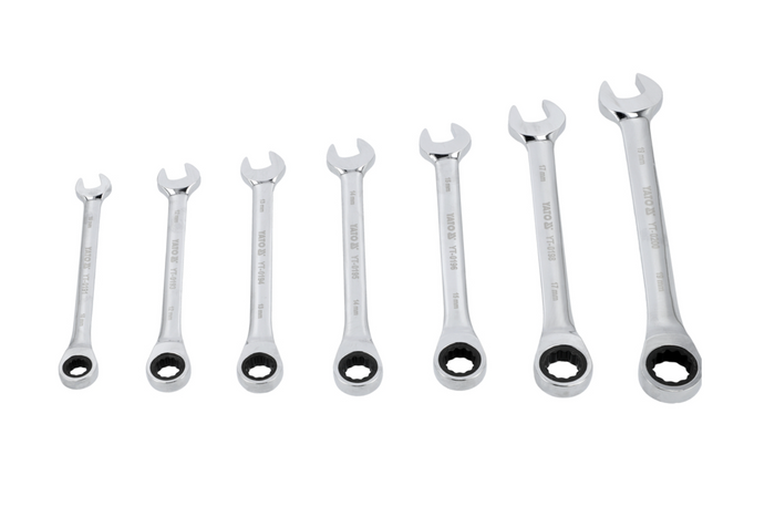 YATO YT-0208 skrallekombinasjonsnøkler 10-19mm 7 stk.
