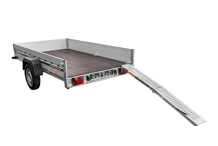 UNITRAILER ALR004B sammenleggbar rampe stålrampe for tilhenger 190 cm 200 kg