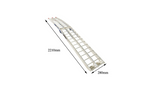 UNITRAILER ALR002 sammenleggbar rampe aluminiumsrampe for tilhenger 221 cm 340 kg med belte