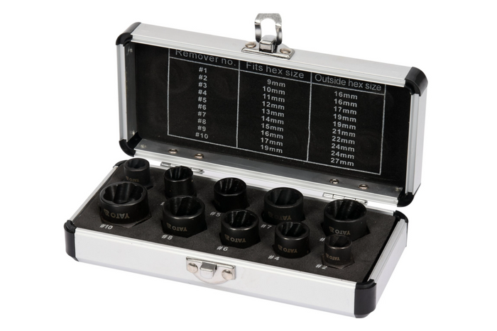 YATO YT-06031 skrueuttrekkere 9-19 mm 10 stk.