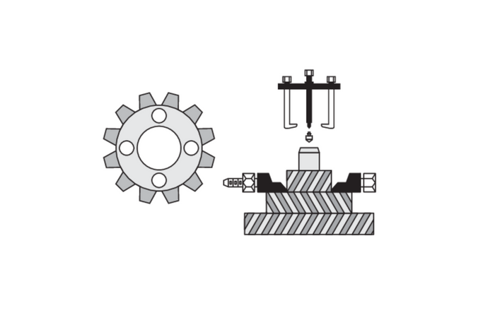 YATO YT-06412 avtrekker- og separatorsett 14 deler
