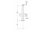 KNOTT TTL40 uttrekkbar sveivstøtte for 500 kg tilhenger 40 mm 480-780 mm