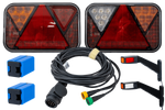 Lyssett: FRISTOM FT-270 LED-baklykter + FRISTOM FT-145 LED-markeringslys + MANTES 5,2 m 13-pinners ledningsnett