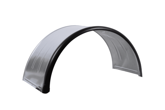 Dobbelskjerm for tilhenger 16-17,5" DOMAR DK7135 hjulbue 1000/450 mm metall med gummikant