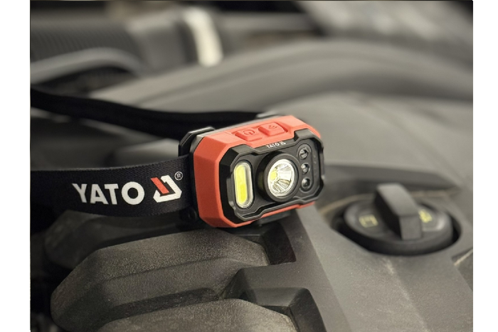 YATO YT-085942 LED-hodelykt med bevegelsessensor 1000 lm