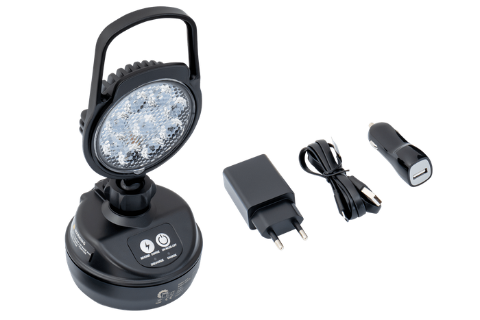 LED-arbeidslampe lastebil LED L0159 9xLED oppladbar magnet