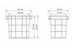 DAKEN 86004 PITBOX verktøykasse beholder for sand, veisalt 655x570x520mm 108,5l