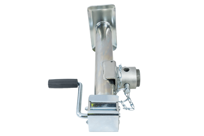 Uttrekkbar støtte med UNITRAILER TJ5001+TJ5002A adapter for 1300 kg flatbed-tilhenger 364–614 mm
