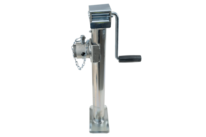 Uttrekkbar støtte med UNITRAILER TJ5002+TJ5002A adapter for 1300 kg flatbed-tilhenger 560–940 mm