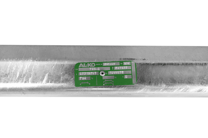 AL-KO OPTIMA ubremset aksel for tilhenger 750kg 1350mm 1840mm 4x100