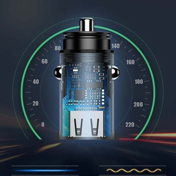 BASEUS sirkulær plast USB-A, USB-C 30W billader