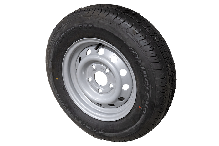 UTSALG Forsterket felg for tilhenger LINGLONG DEKK 165/80 R13C 96/94N TILHENGERFELG 4.5Jx13"H2 5x112 ET:30