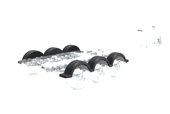 Skjerm for båthenger 13-14" DOMAR D20422 hjulbue 950/240mm