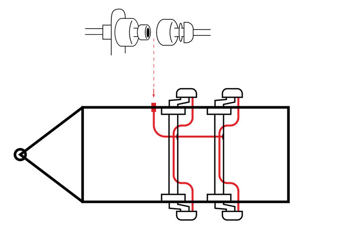 AL-KO bremsespylesystem for tandemaksel
