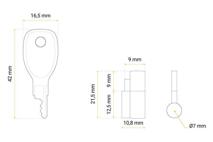 Låseinnsats som sikrer Unitrailer-spjeldet