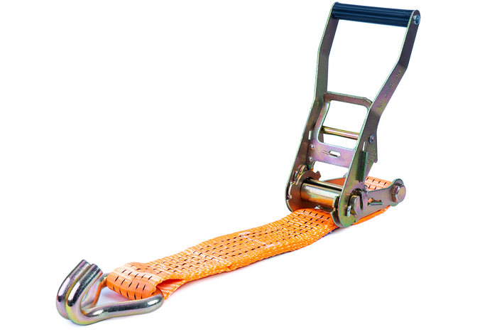Sett med fire UNITRAILER 6m/50mm/5t oransje transportbelter med strammer