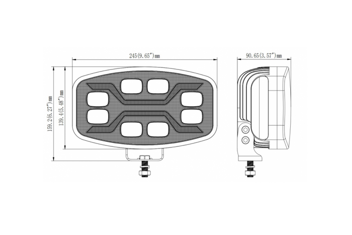 LED-arbeidslampereflektor KAMAR X-SPIDER L3436 72xLED 1600lm