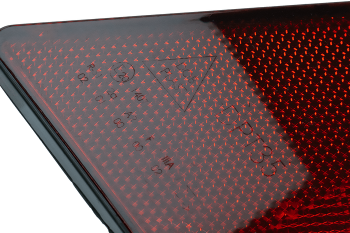 DOBPLAST DPT35 varselreflekterende trekant, rød, 148mm