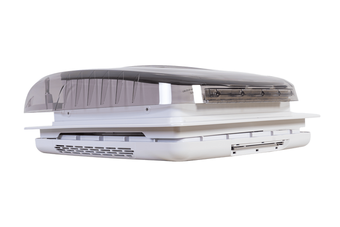 Automatisk takvifte PUNDMANN PLUS VIFTE for campingvogn med belysning, rullegardin 400×400 mm