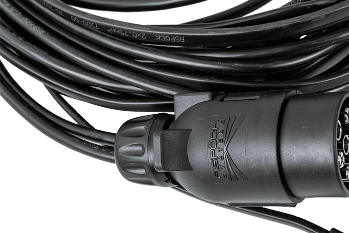 ASPÖCK elektrisk installasjon tilhenger sele 4,5 m 7-pins plugg bajonetter 2x 5-pins