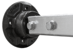 KNOTT VR7 ubremset stiv aksel fjæraksel for tilhenger 750 kg 1240 mm 1580 mm 4x100