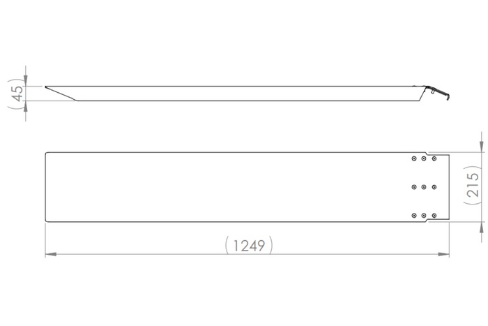 Rampe aluminiumsrampe Unitrailer UNI L1250 ALU