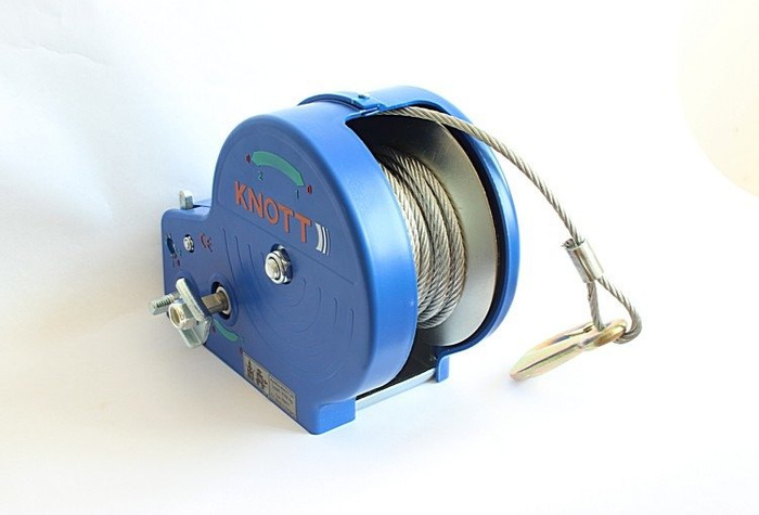 1135 kg Knott vinsj med snor, blått hus