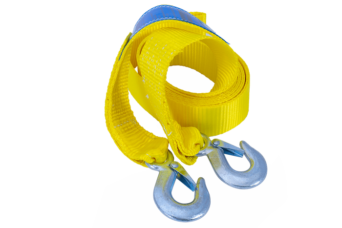 Slepetau med kroker UNITRAILER slepestropp 4,5m/50mm/3t gul