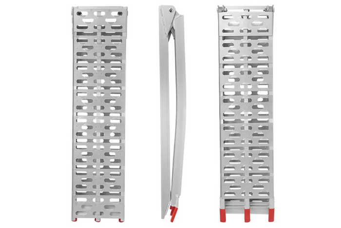 ProPlus 390096 sammenleggbare ramper aluminiumsramper for tilhengere 220 cm 680 kg sett med 2