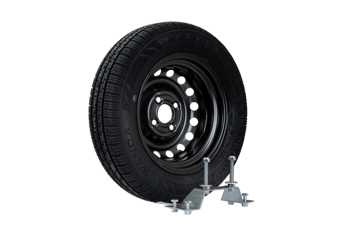 Reservehjul for tilhenger med brakett DEKK WANDA 155/70 R13 79N FELGTRAILER TOPP 4Jx13"H2 4x100 ET:30