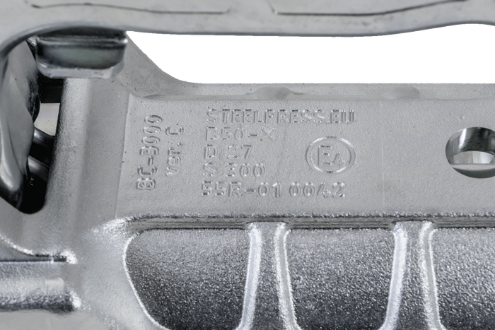 STEELPRESS BC-3000C-00-00+Z2 kulekobling for 3000 kg tilhenger med 35-50 mm rørdrag, støpejern