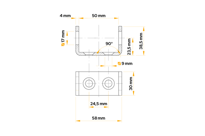 WINTERHOFF BSCHG 10-17-B tilhengerhengselholder