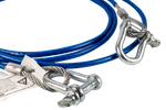 Slepetau med sjakler LAMPA ståltau 3,5m/6mm/3t blå