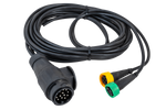 MANTES elektrisk installasjon, tilhengerledning, 4m, 13PIN-plugg, 2x5PIN-bajonetter
