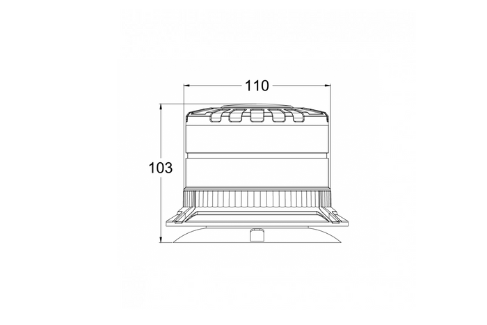 KAMAR X-SPIDER varsellampe 1 magnet LED blinklys oransje