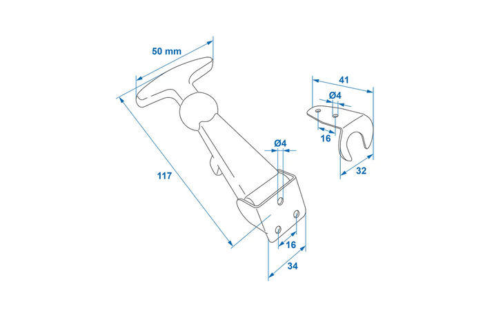Gummikrok med krok ProPlus 342121 lengde 12 cm