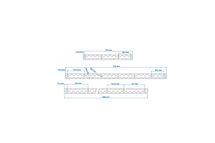 ProPlus 342174 lasteskinne for flyselskaper, lasteskinne i aluminium, 60 cm
