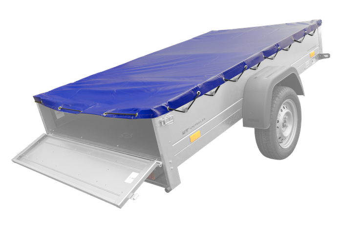 BLÅTT FLAT DEKSEL TIL Garden Trailer 230 KIPP