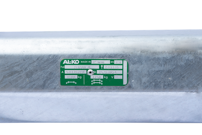 AL-KO EURO bremseaksel for tilhenger / bergingsbil 1800kg 1450mm 1950mm 5x112