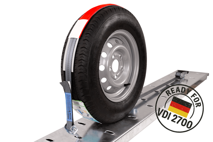 HEFFA CARLINE 130 bergingsbil transportbelte hjulsikringsbelte 2,8m/35mm/3t VDI 2700