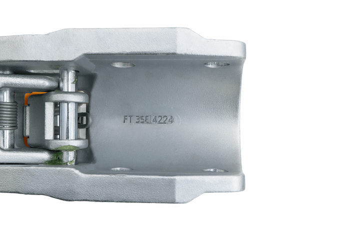 STEELPRESS BC-3500E-00-02+SD kulekobling for en 3500 kg tilhenger med et 60,5 mm støpejernsrørstrekk