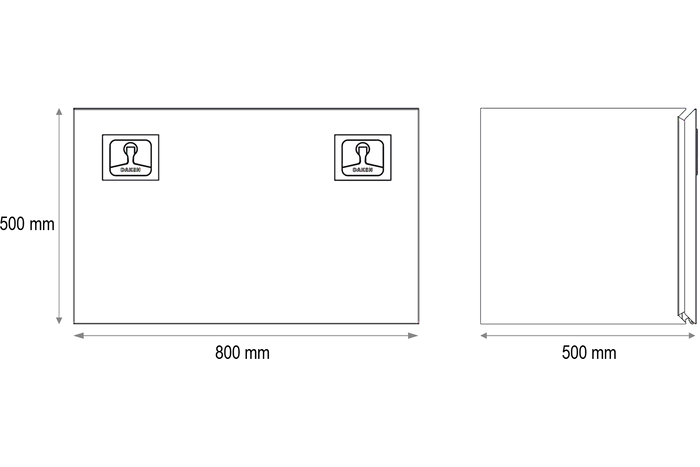 DAKEN verktøykasse 8Z3140 Z31 800x500x500mm 180l
