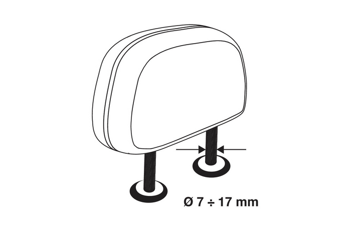 Bagasjeromsskillevegg LAMP GRG-9 Kompakt hunde-/bagasjebarriere 85–140 cm
