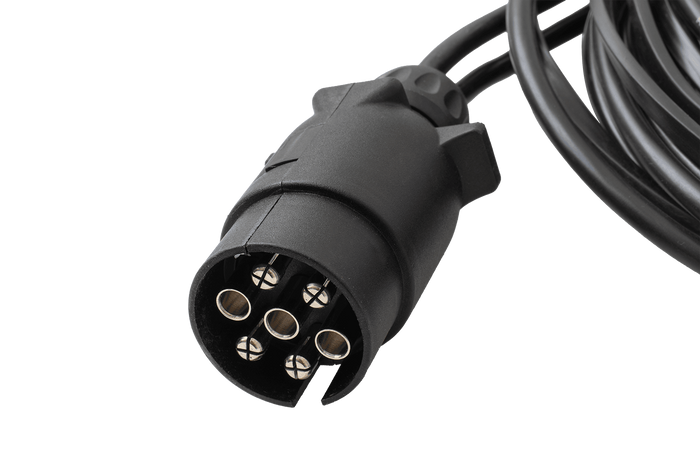 ASPÖCK elektrisk installasjon tilhenger sele 5 m 7 PIN plugg bajonetter 2x 5 PIN