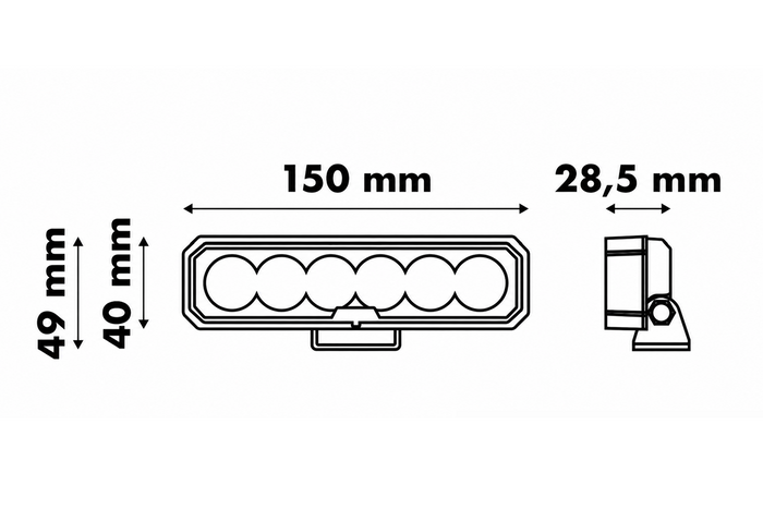 LED-arbeidslampereflektor LAYTZ LY7301 24xLED 2400lm rektangulær