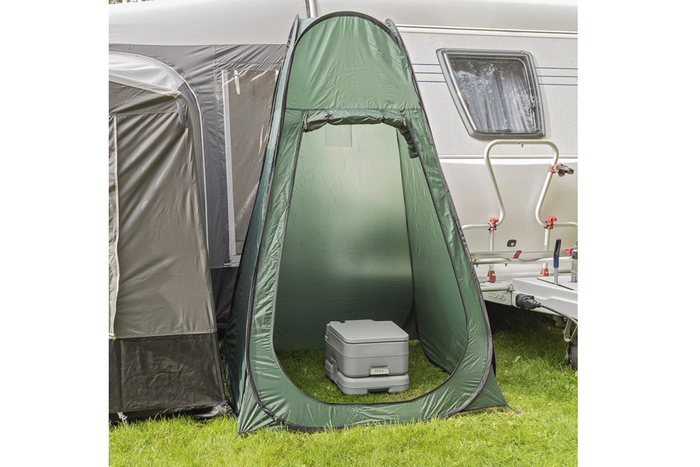 ProPlus 370415CR Bærbart campingtoalett grått 10L/10L